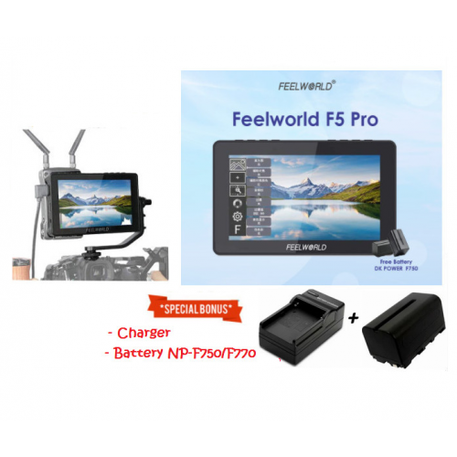 FeelWorld Monitor F5 PRO 5.5" 4K HDMI Frame Original New